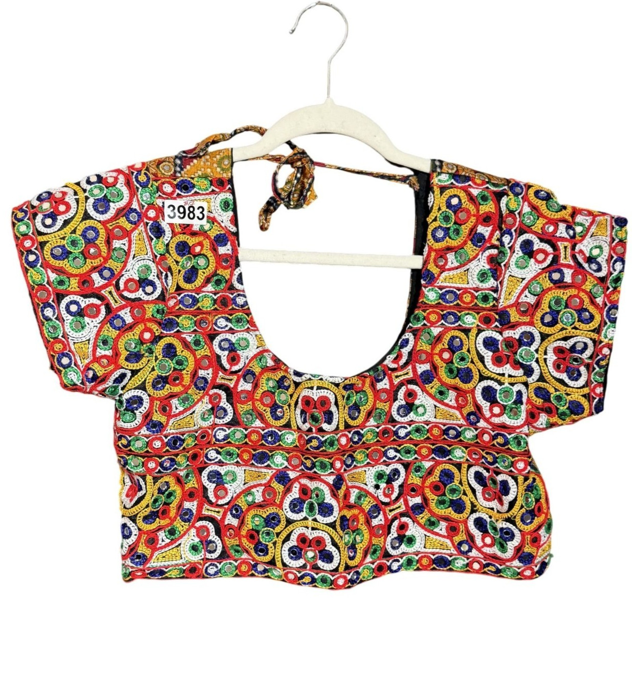 Women’s Choli Blouse Indian Traditional Multicolor Kutch Embroidery Mirror Work