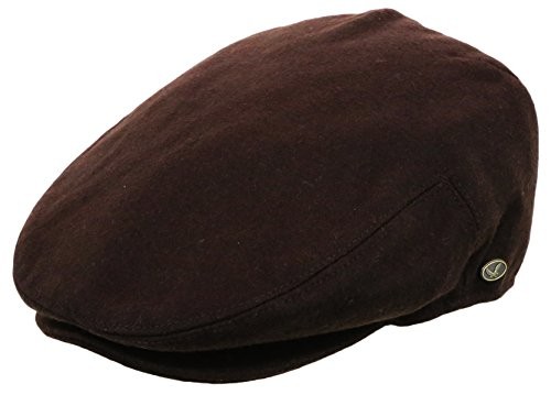 Men’s Premium Wool Blend Classic Flat Ivy Newsboy Collection Hat X-Large Brown