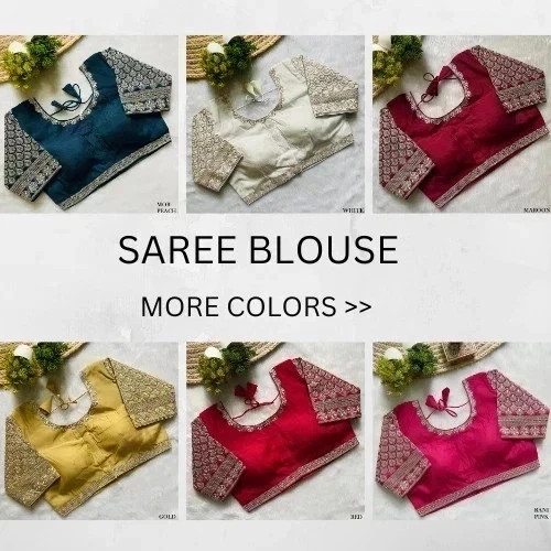 Saree Blouse Readymade Designer Sari Choli Indian Party Wear Bollywood Dress