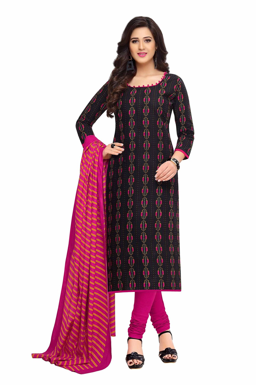 Miraan Printed Unstitched Cotton Dress Material | BAND1607