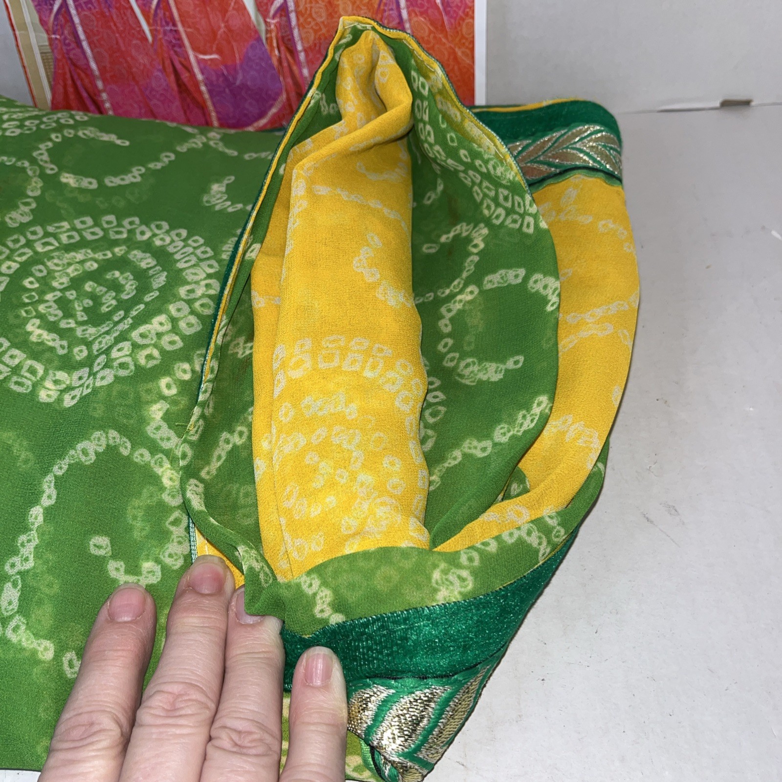 Rangoli Exclusive Fancy Sarees In Green/yellow/gold
