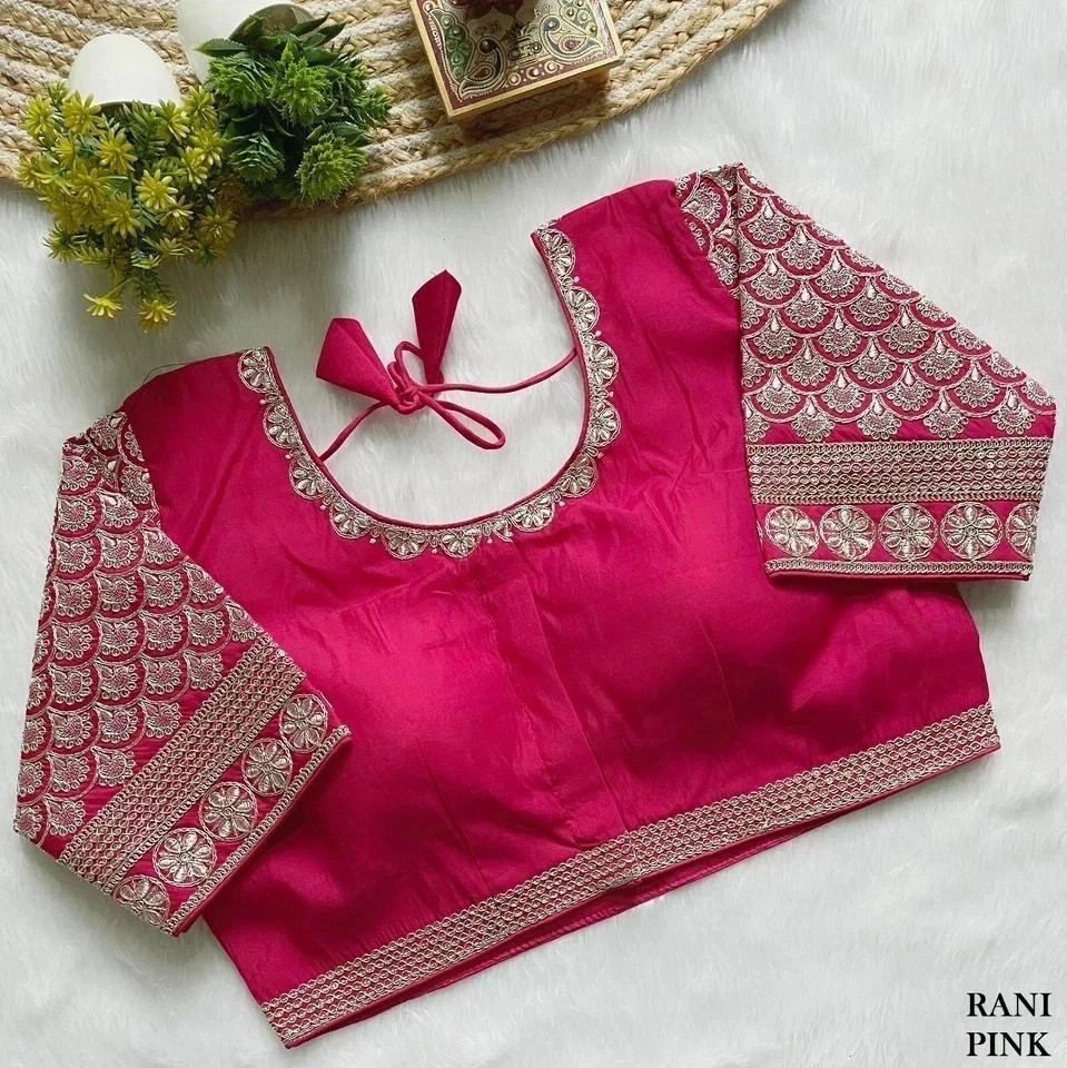 Saree Blouse Readymade Designer Sari Choli Indian Party Wear Bollywood Dress