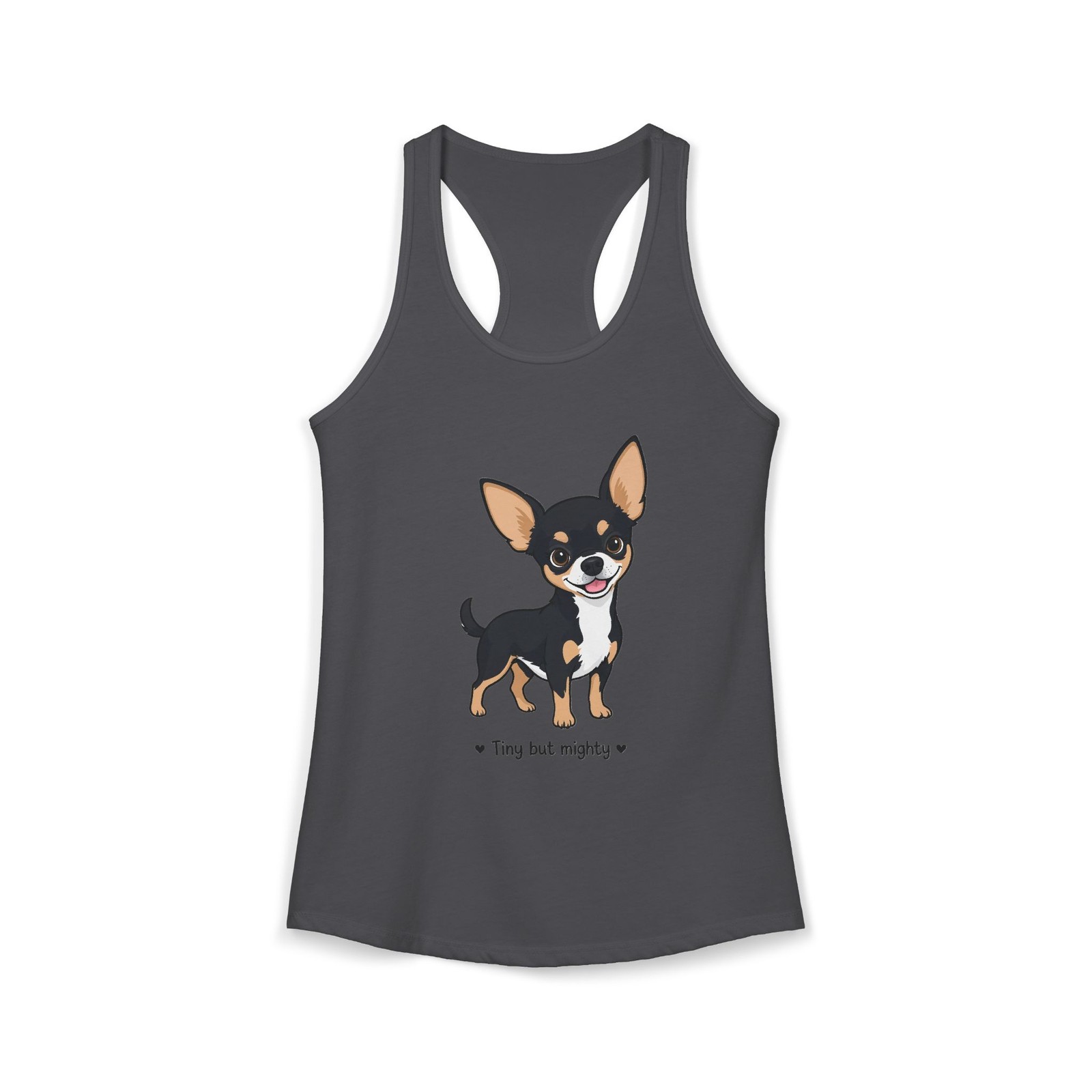 Tiny But Mighty Chihuahua Women’s Racerback Tank Top Made in USA