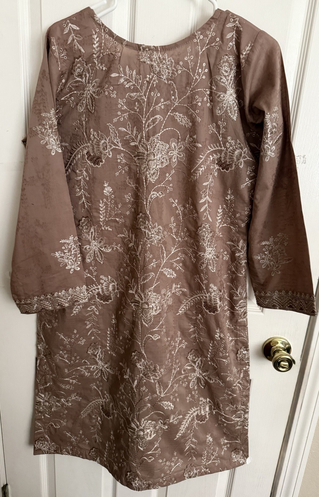 Sapphire Pakistani Stitched Embroidered Cotton Jacquard Qameez Shalwar-3pcs