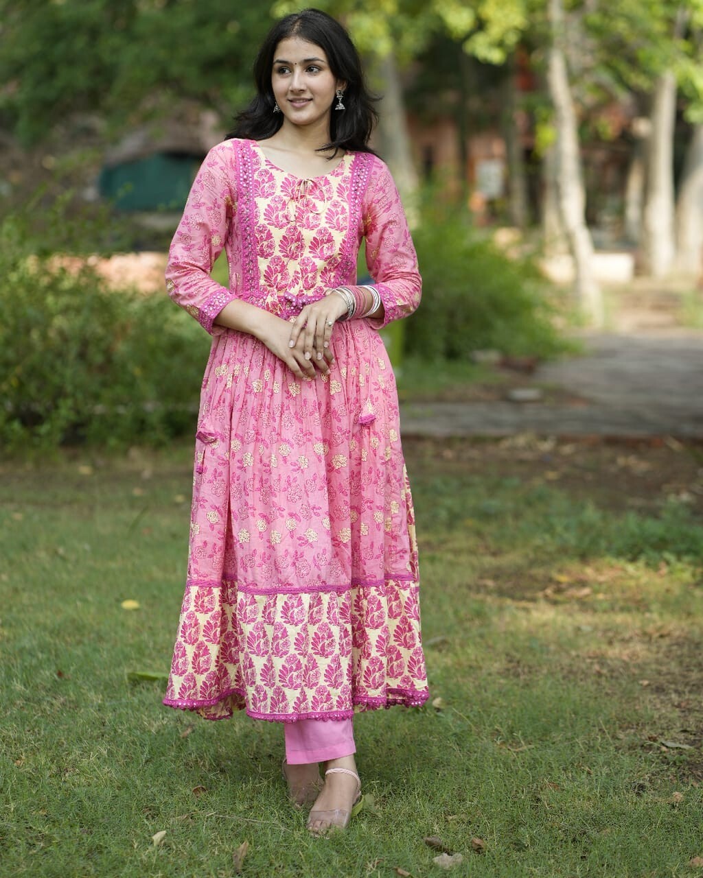 Indian Wedding Wear Anarkali Kurta Pant Dupatta Sets Women Readymade Salwar Suit