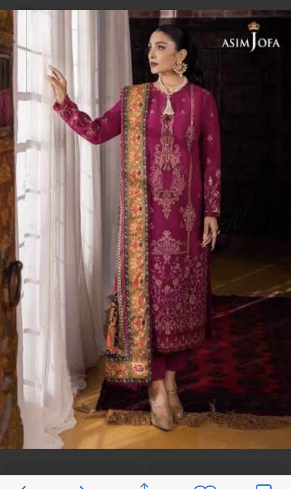 New Asim Jofa Winter Linen SALWAR KAMEEZ 3 PIECE SUIT