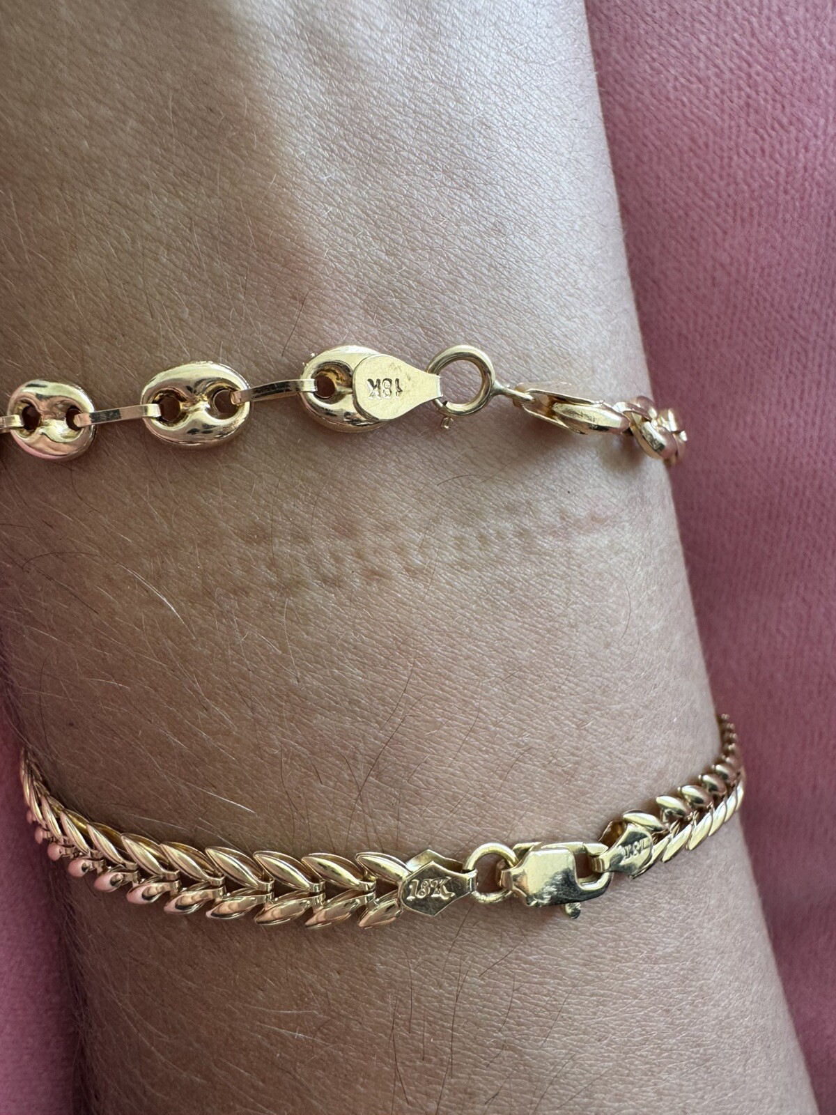 Bracelet 18k Yellow Gold /Bracelet 18k Gold /pulsera Oro 18k /$1200 Each