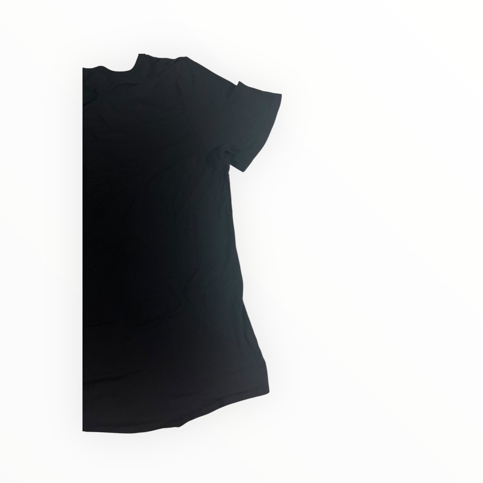NILOUFO Black Short Sleeve V-Neck Button Henley T-Shirt XX-Large