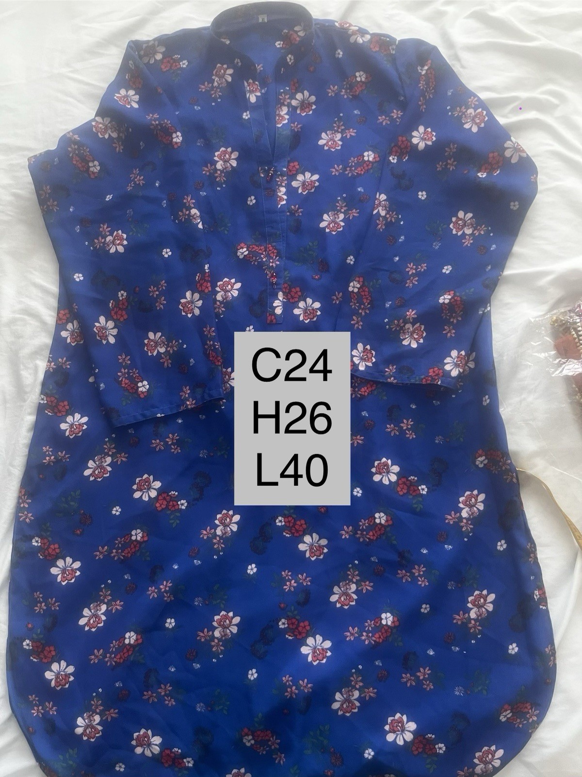 Kurti Geogrette C24 Ink Blue Color