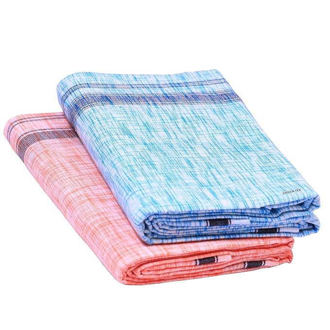Men’s Cotton Dhoti, 2 Meters (Pack of 2)