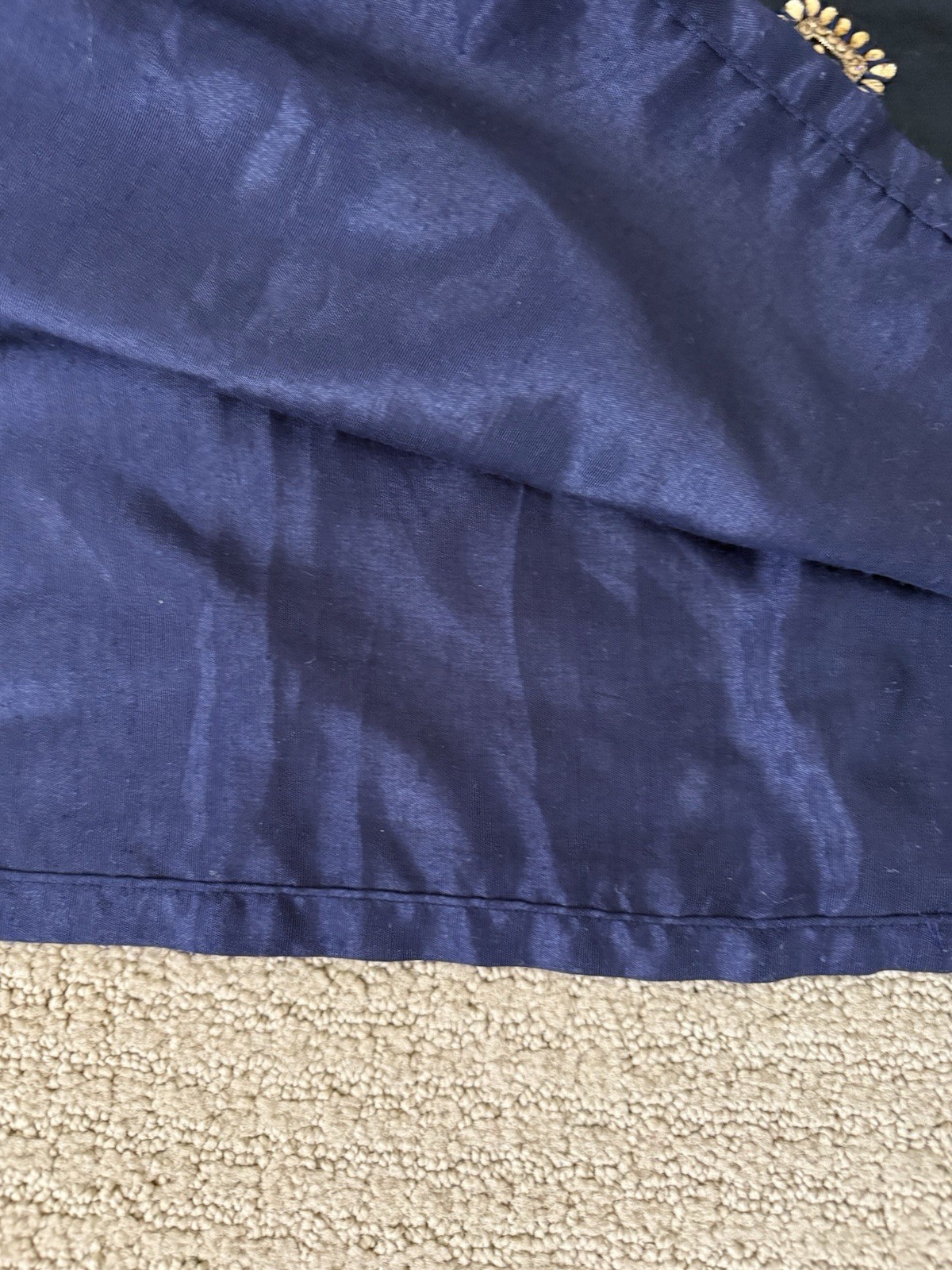 Navy Blue Salwaar Kameez with Chuni and Flare Pants, Nice!