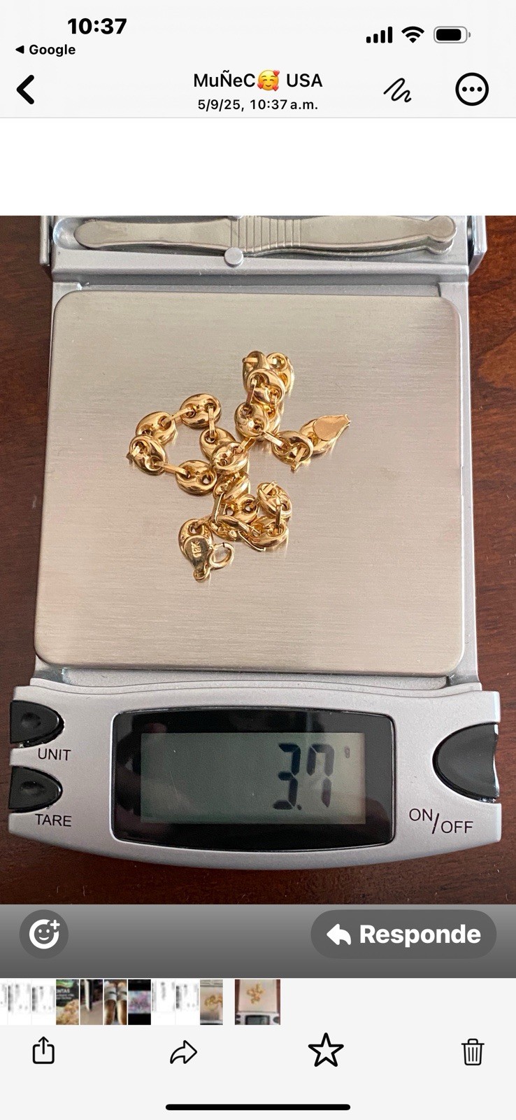Bracelet 18k Yellow Gold /Bracelet 18k Gold /pulsera Oro 18k /$1200 Each