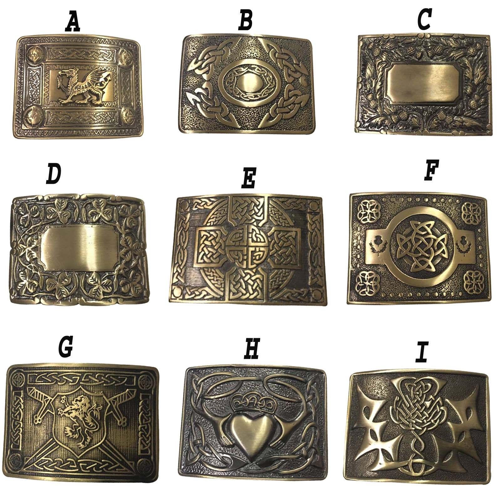 S.UK Mens Scottish Kilt Belt Buckles Various Design/Highland Kilt Belt Buckle