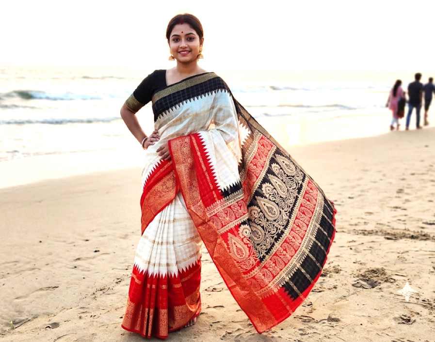 Women’s Indian Elegant Sari Gadwal Silk Handloom Festive Wear Ethnic Saree