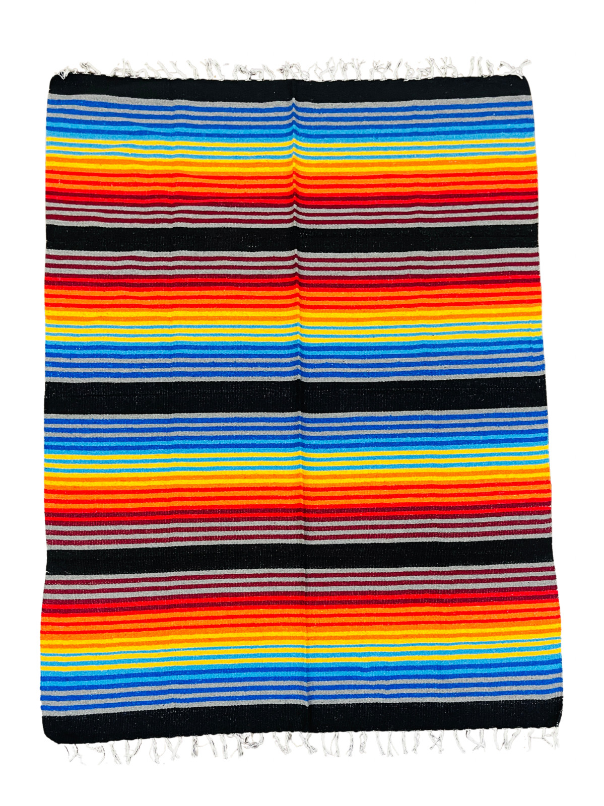 Mexican Fiesta Serape XL Cotton Blend Vibrant Colors and Durable Blanket