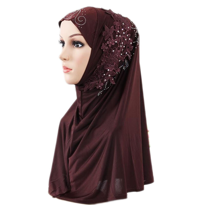 12Pcs One Piece Amira Scarf Women Hijab Muslim Shawl Wrap Stoles Headscarf Niqab