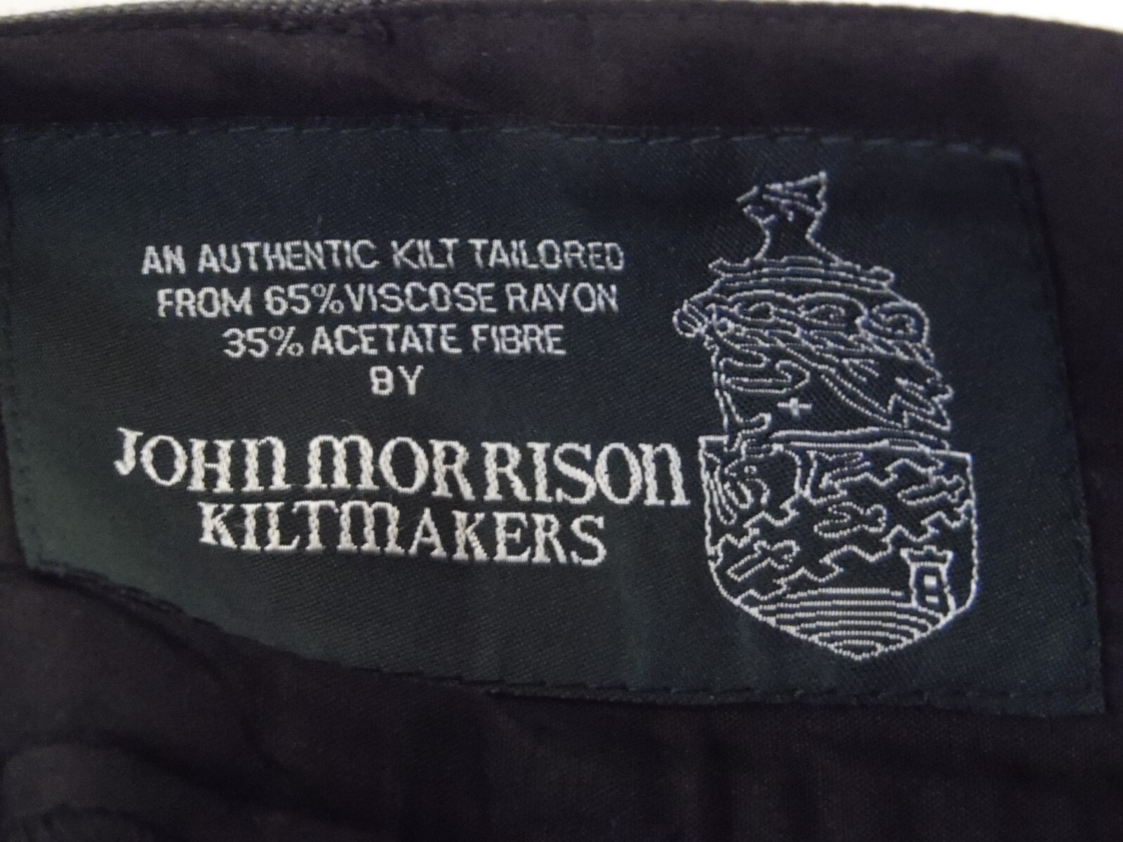 Vintage John Morrison kiltmakers grey tartan plaid pants 32 S