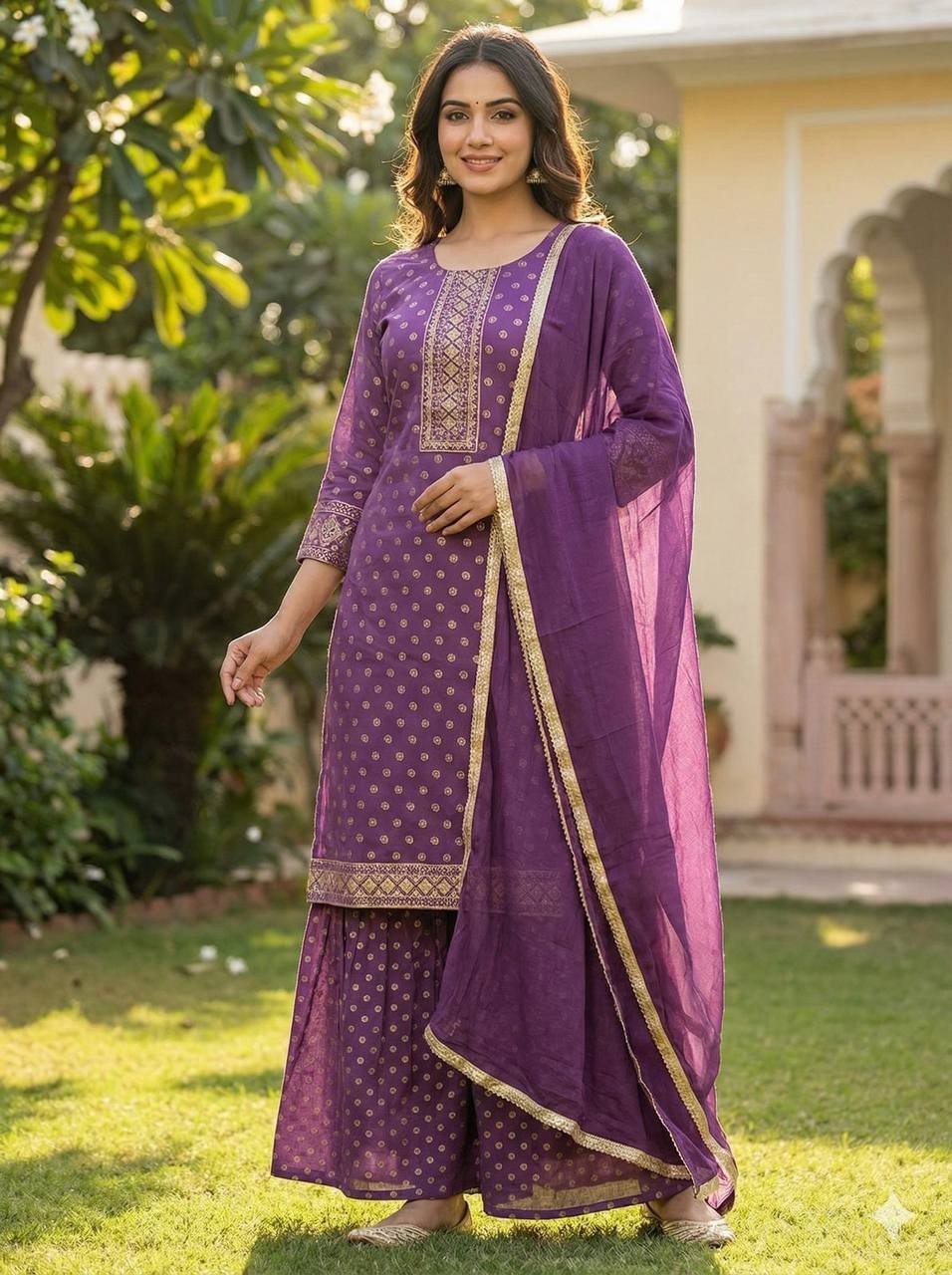 WEDDING SHARARA GHARARA PLAZZO SUIT SEQUENCE READYMADE PUNJABI PLAZZO SUIT EID