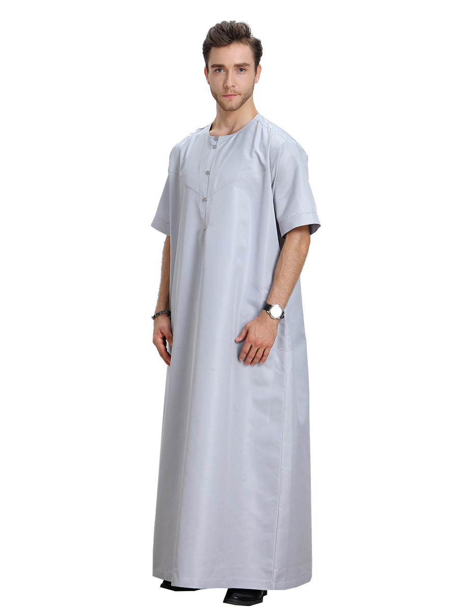 Muslim Abaya Thobe Dishdasha Men Thawb Jubba Thoub Daffah Kaftan Robe Arab Dress