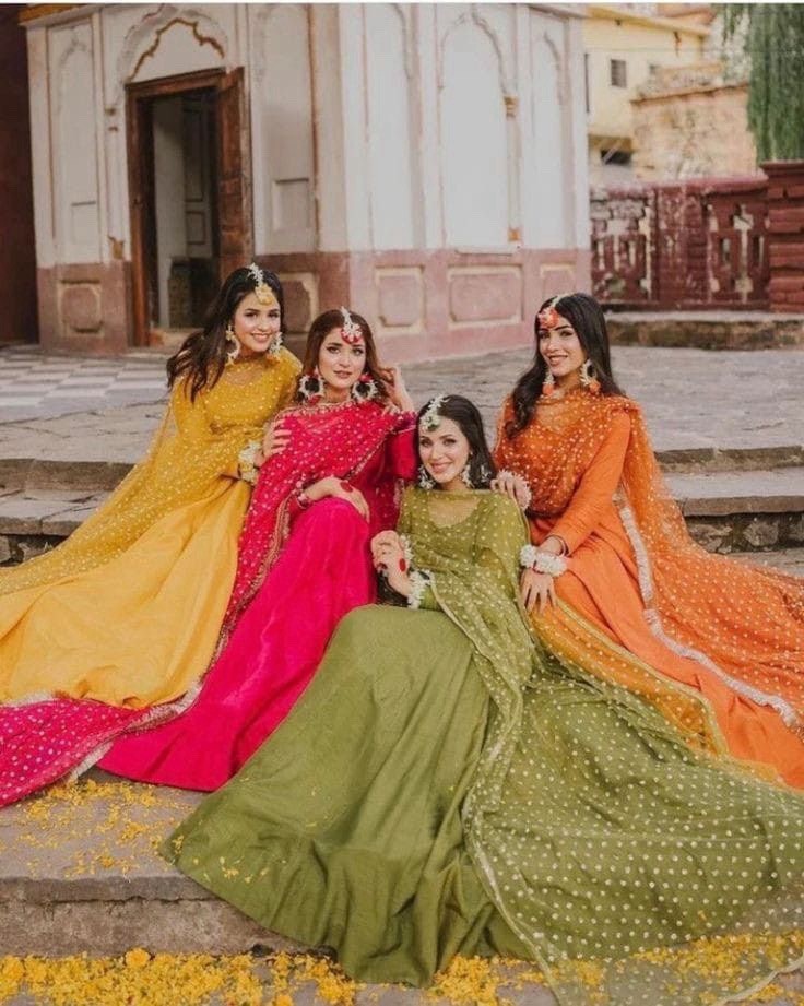 Indian Long Frock Set Embroidered Wedding Party Festival Wear