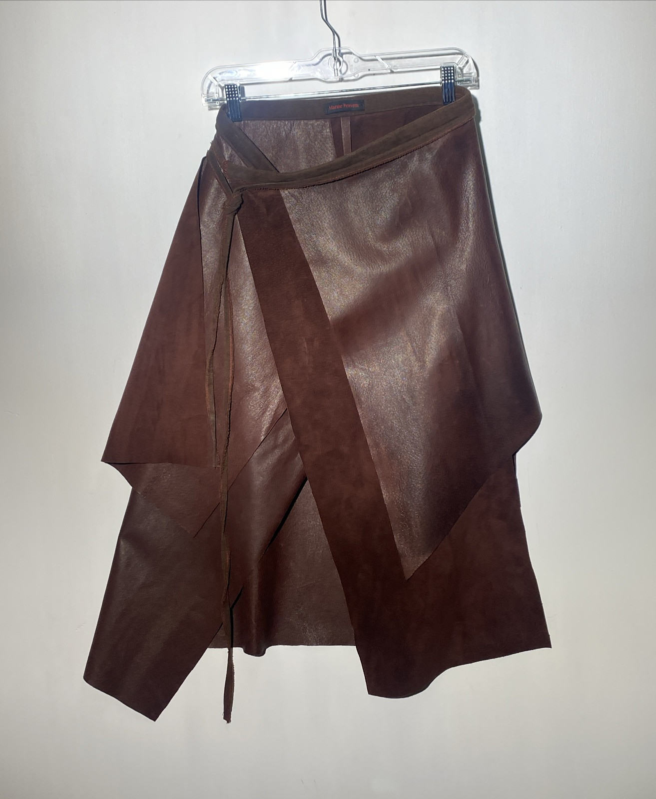 Marine Penvern Leather Wrap Skin Skirt. Brown Leather Handmade Men’s Unisex