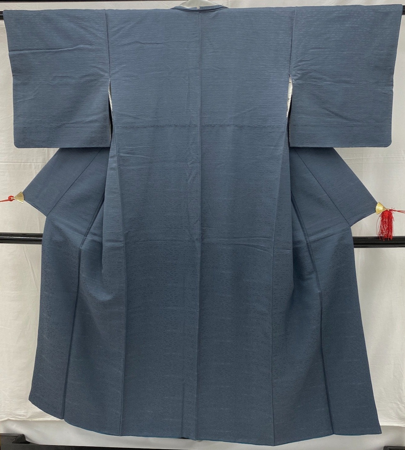 Japanese Vintage Kimono Silk Gray Komon Traditional Authentic Length 56in
