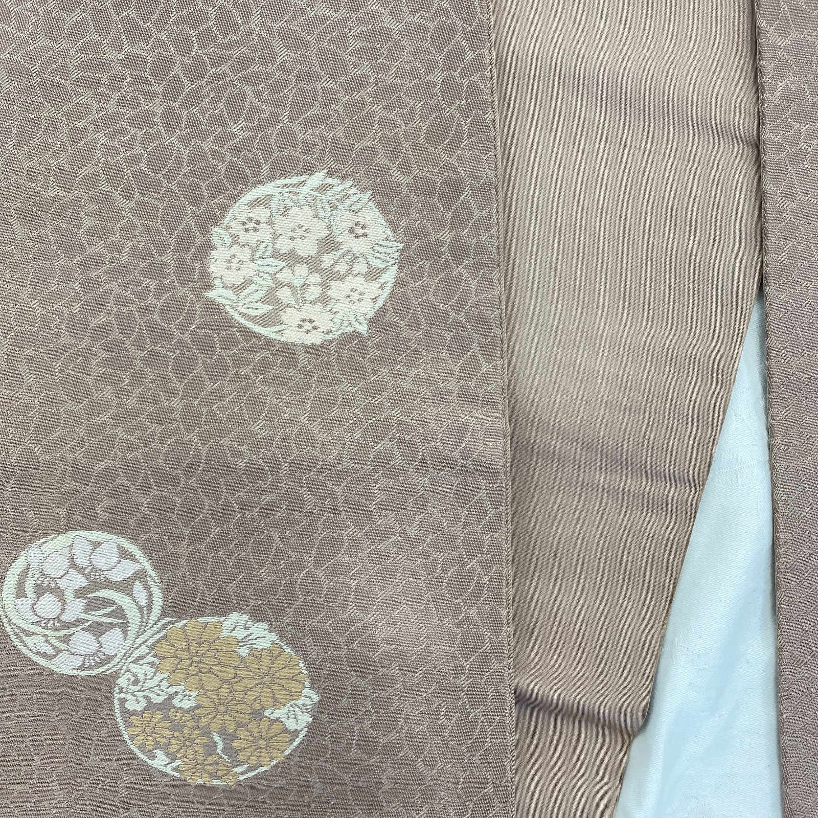 Japanese Vintage Kimono Fukuro Obi Silk Purpl Traditional Reversible 144 x 12 in