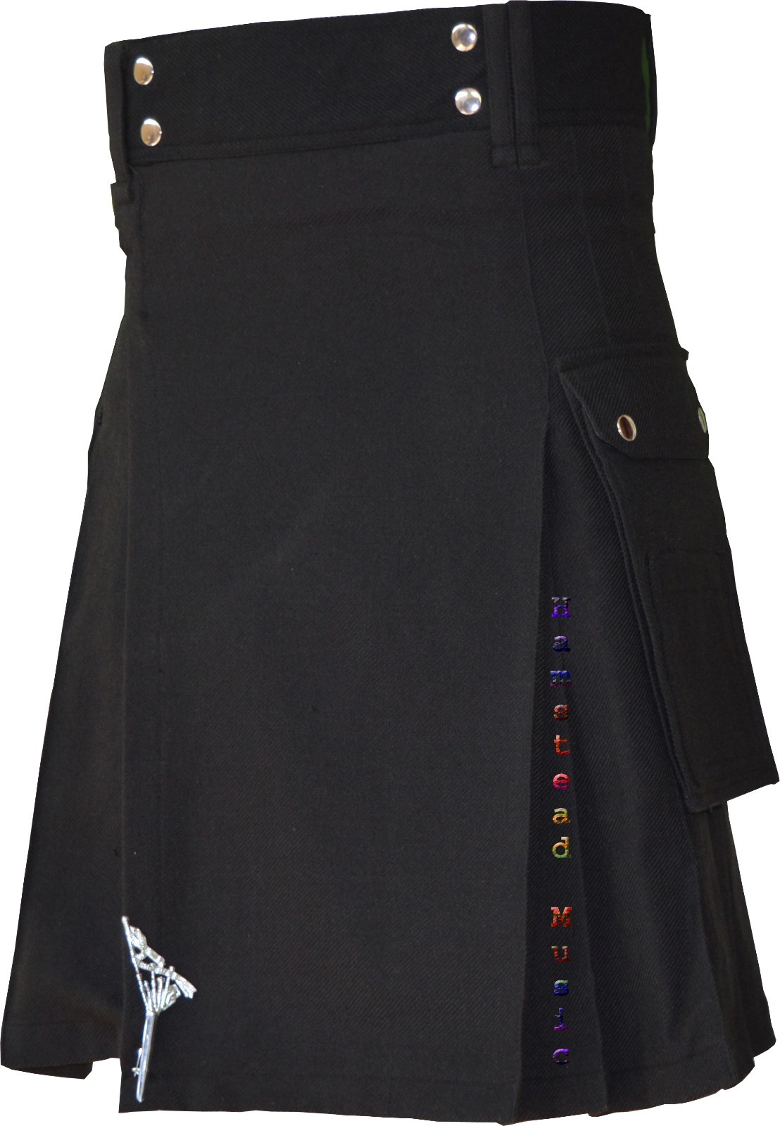 Scottish Black Tartan Highland Utility Active Men Kilts