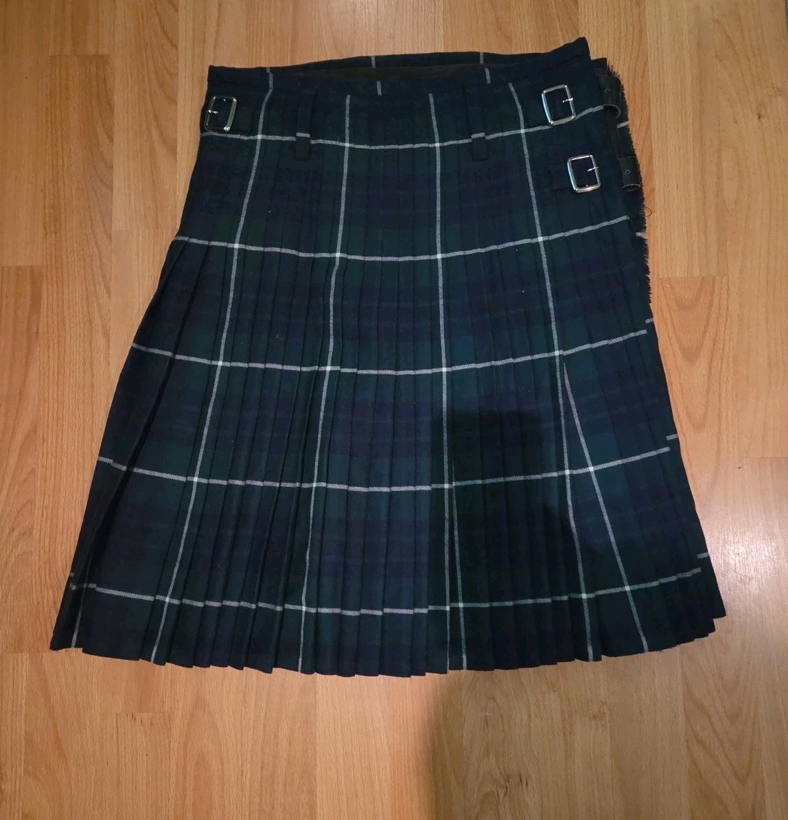 J. Higgins LTD Modern Douglas Hunting Kilt Blue Green, 35-37″ waist, 26″ length