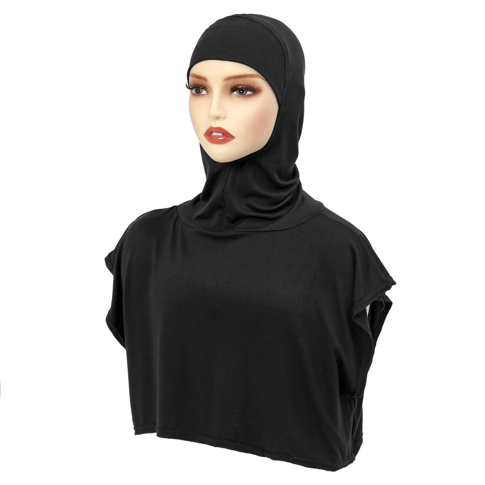 Solid Color Women Prayer Hooded Hijab Top Muslim Neck Wrap Shawl Scarf Cover