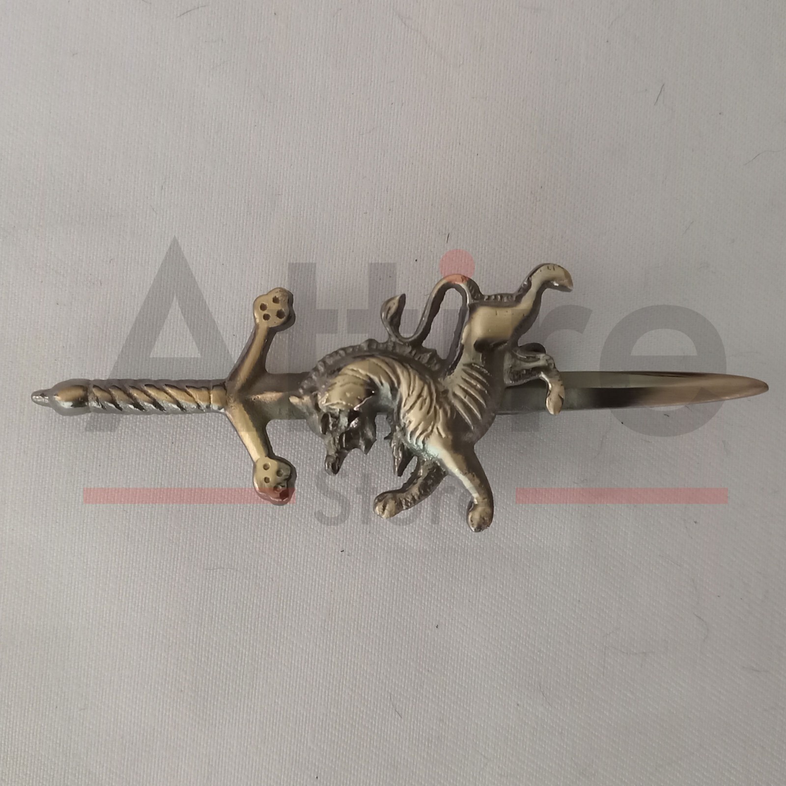 Antique Brass Rampant Lion Kilt Pin For Scottish Traditional Kilts- Rampant Pin