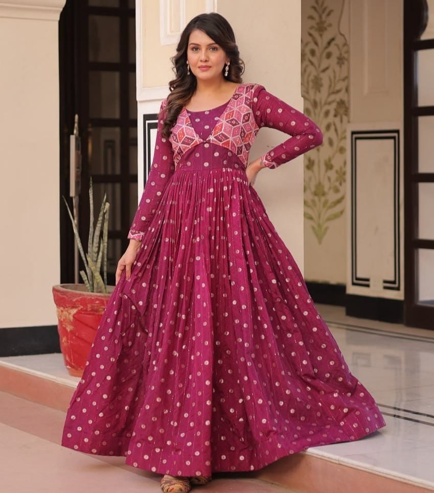 Anarkali Gown For Women Readymade Anarkali dress Partywear Wdding Long Kurti