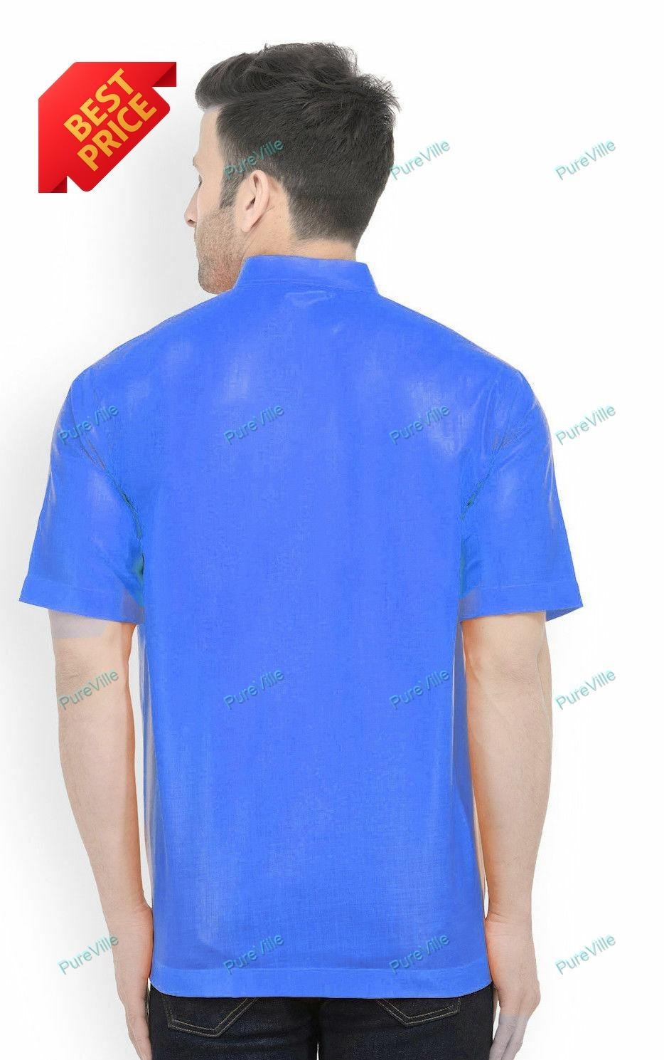 Mens Kurta Cotton Indian Men Designer Ethnic Kurta Party Wear Multi Sizes