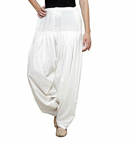 Women Cotton Patiala Women’s & Girl Regular Fit Salwar Pants Regular White
