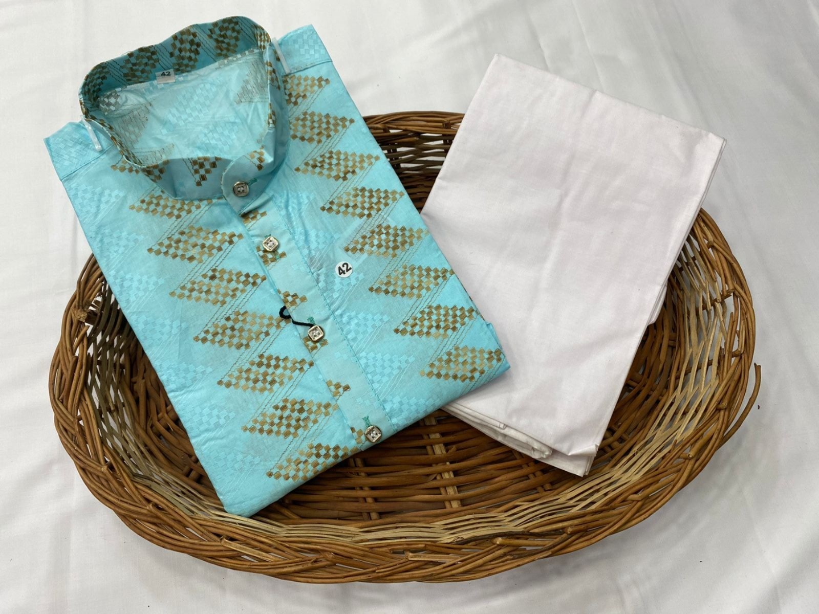 Men’s Traditional Kurta Pajama Set Embroidery Wedding Festive Wear Multi Colours