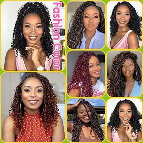 Goddess Locs Crochet Hair 12 Inch, 8 Packs New Faux 12 Inch (Pack of 8) T27#
