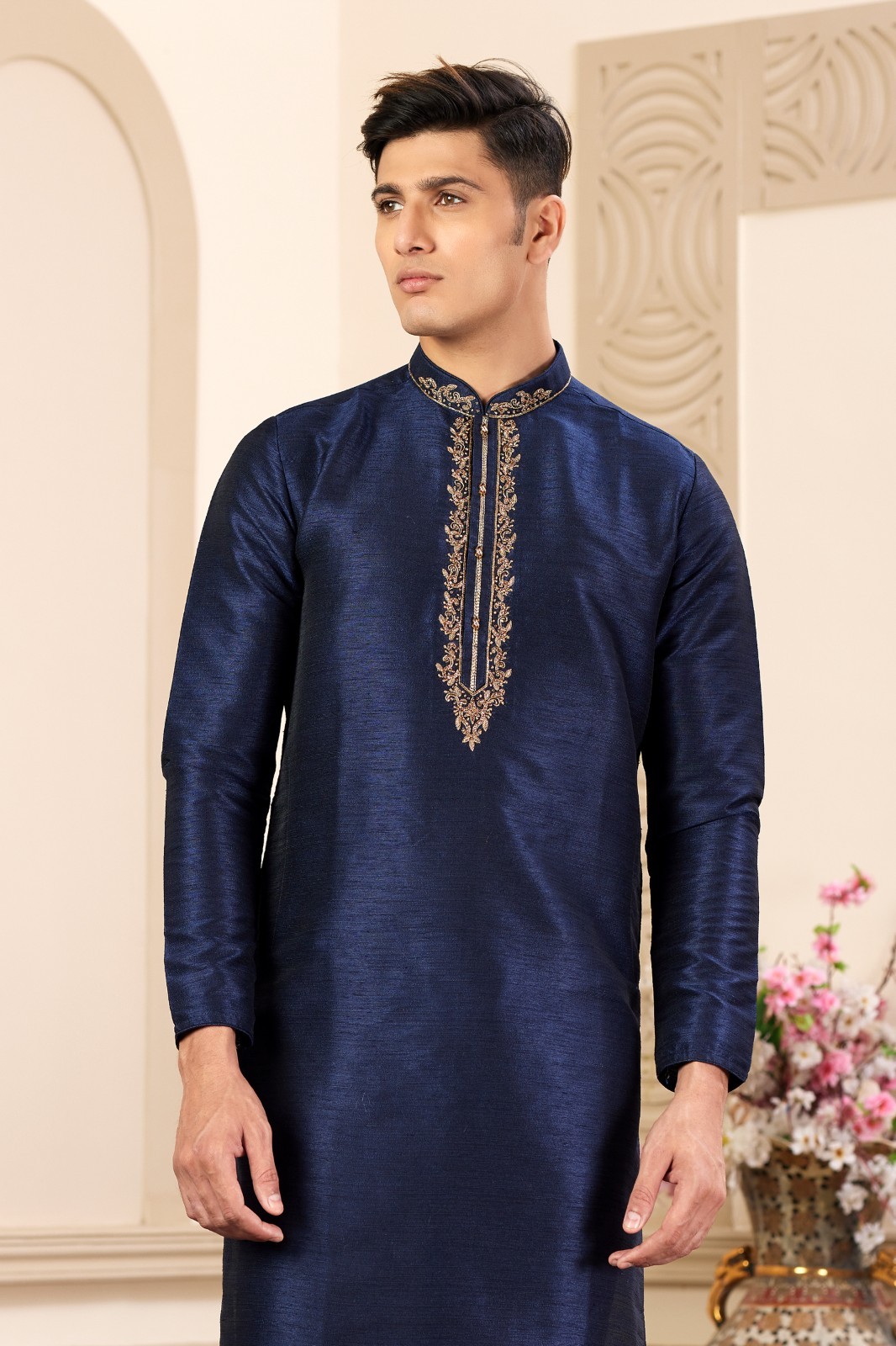 Indian Mens Designer Party Wear Diwali Festival Wear Kurta Payjama From India