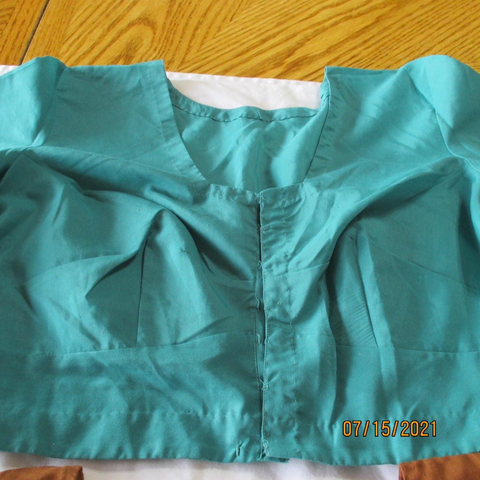 LOT Of 2 TOP Choli MALIBU Blue COFFEE BLOUSE For Skirt SARI Extra SMALL 32″ BUST
