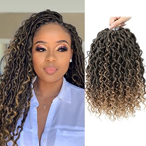 Goddess Locs Crochet Hair 12 Inch, 8 Packs New Faux 12 Inch (Pack of 8) T27#