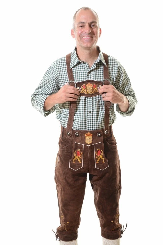 German Oktoberfest Lederhosen Costume German Outfit Tracht Bundhosen #BAYERN*