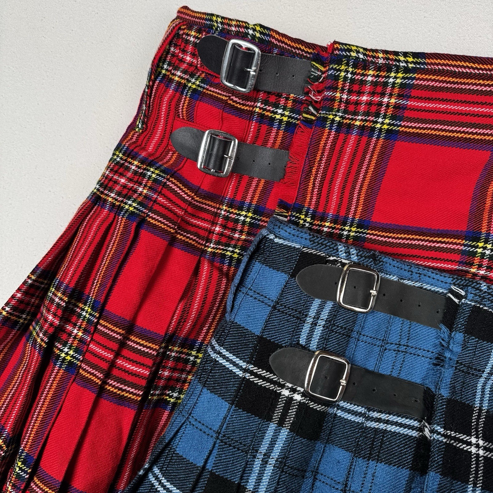 (Lot Of 2) Celtic Pro By Allsafe Traders Men’s Tartan Kilts Small (28) Blue/Red