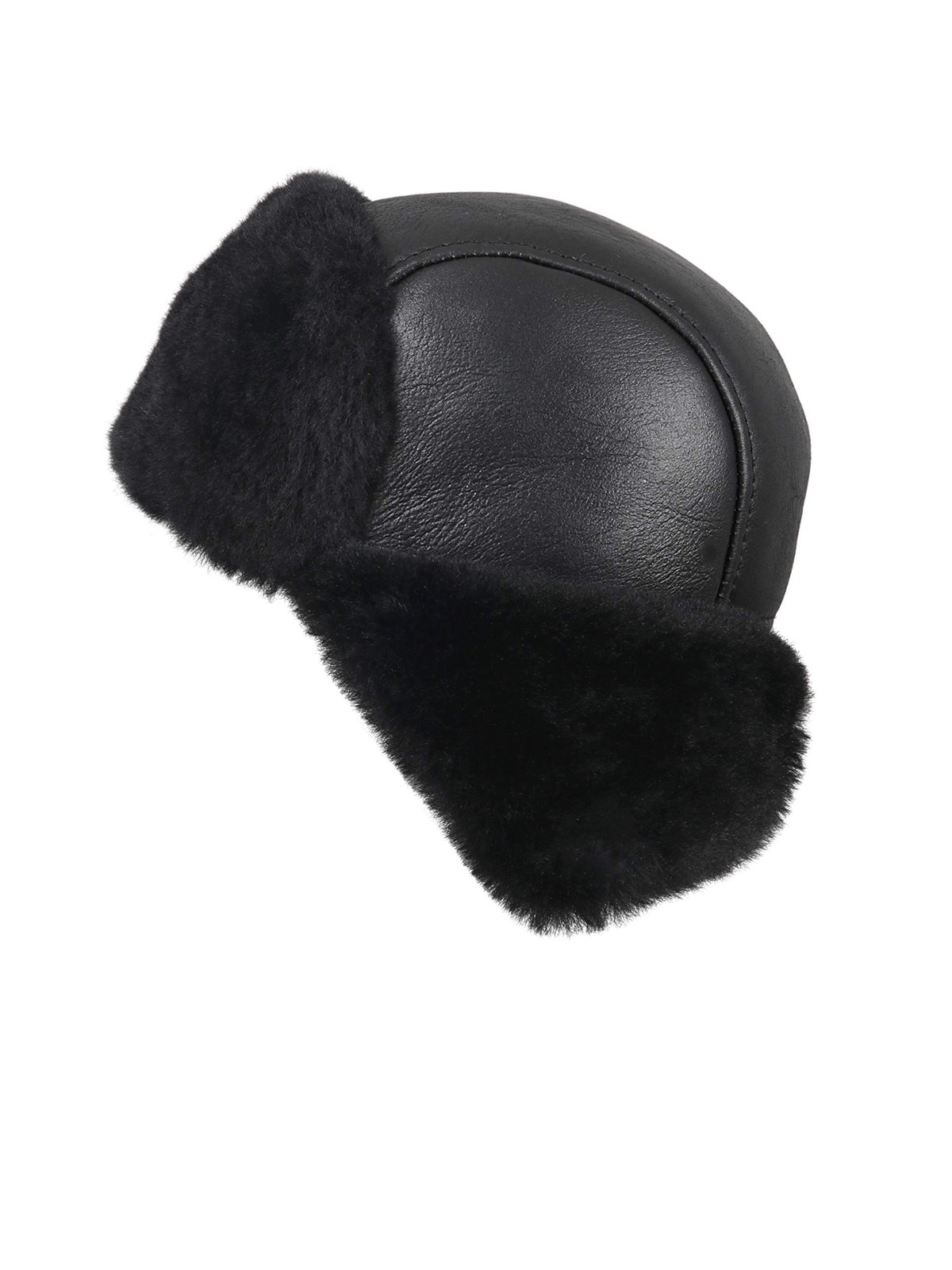 Leather Aviator Shearling Ushanka Trapper Hat Russian Sheepskin Cap Real Fur …