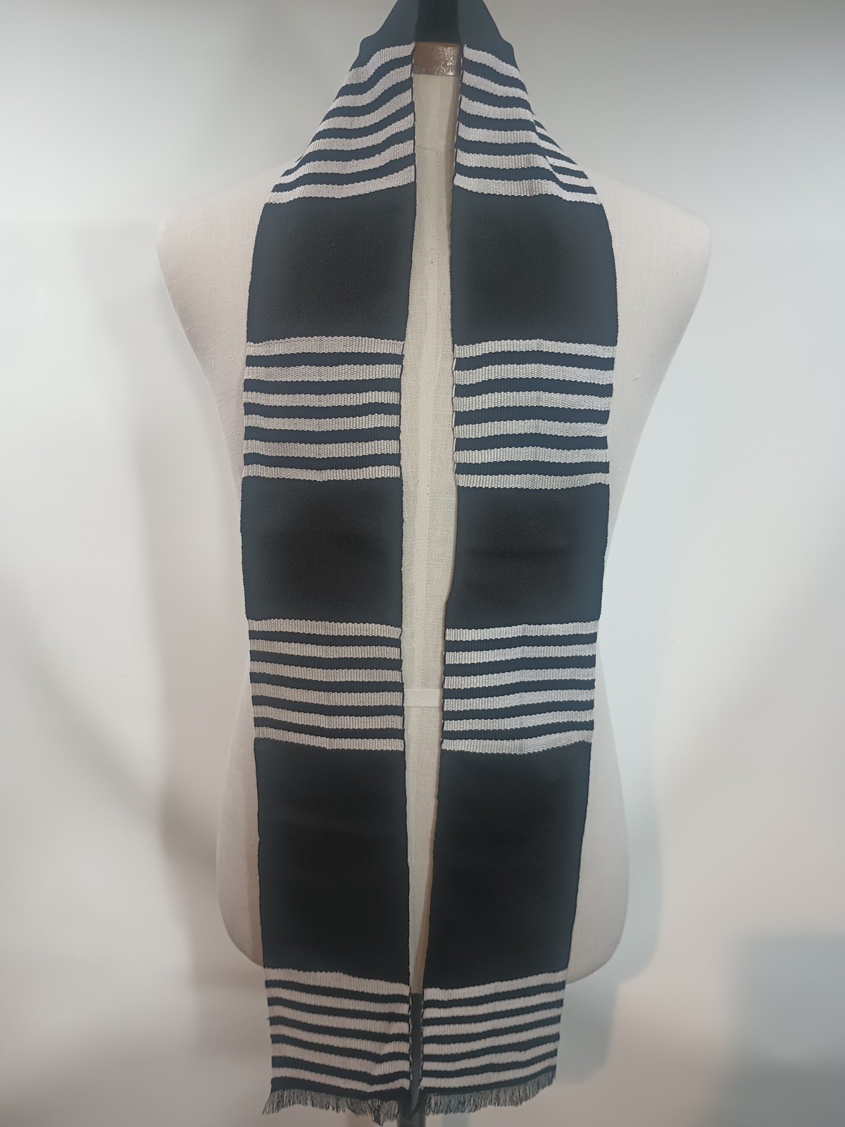Black And White Kente Stole Graduation Sash