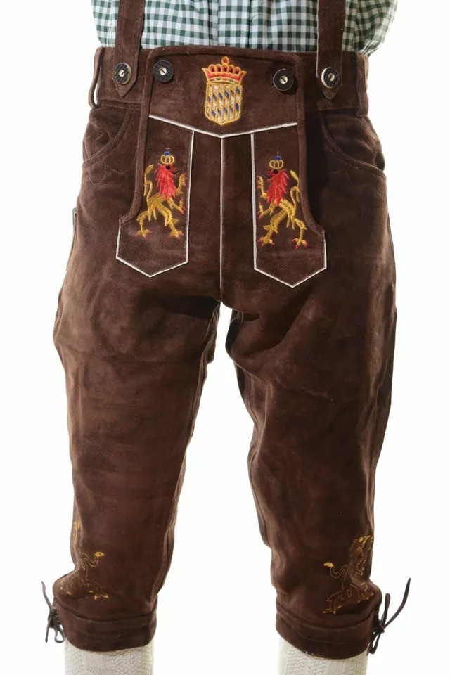 German Oktoberfest Lederhosen Costume German Outfit Tracht Bundhosen #BAYERN*