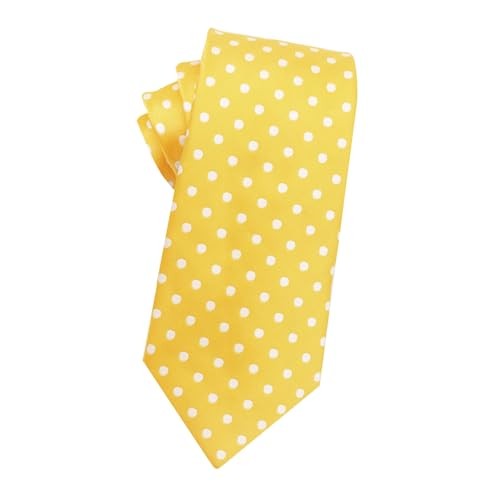 Polka Dot Ties for Men, 3.15″ Classic Mens Tie Satin Men’s Neckties for Yellow