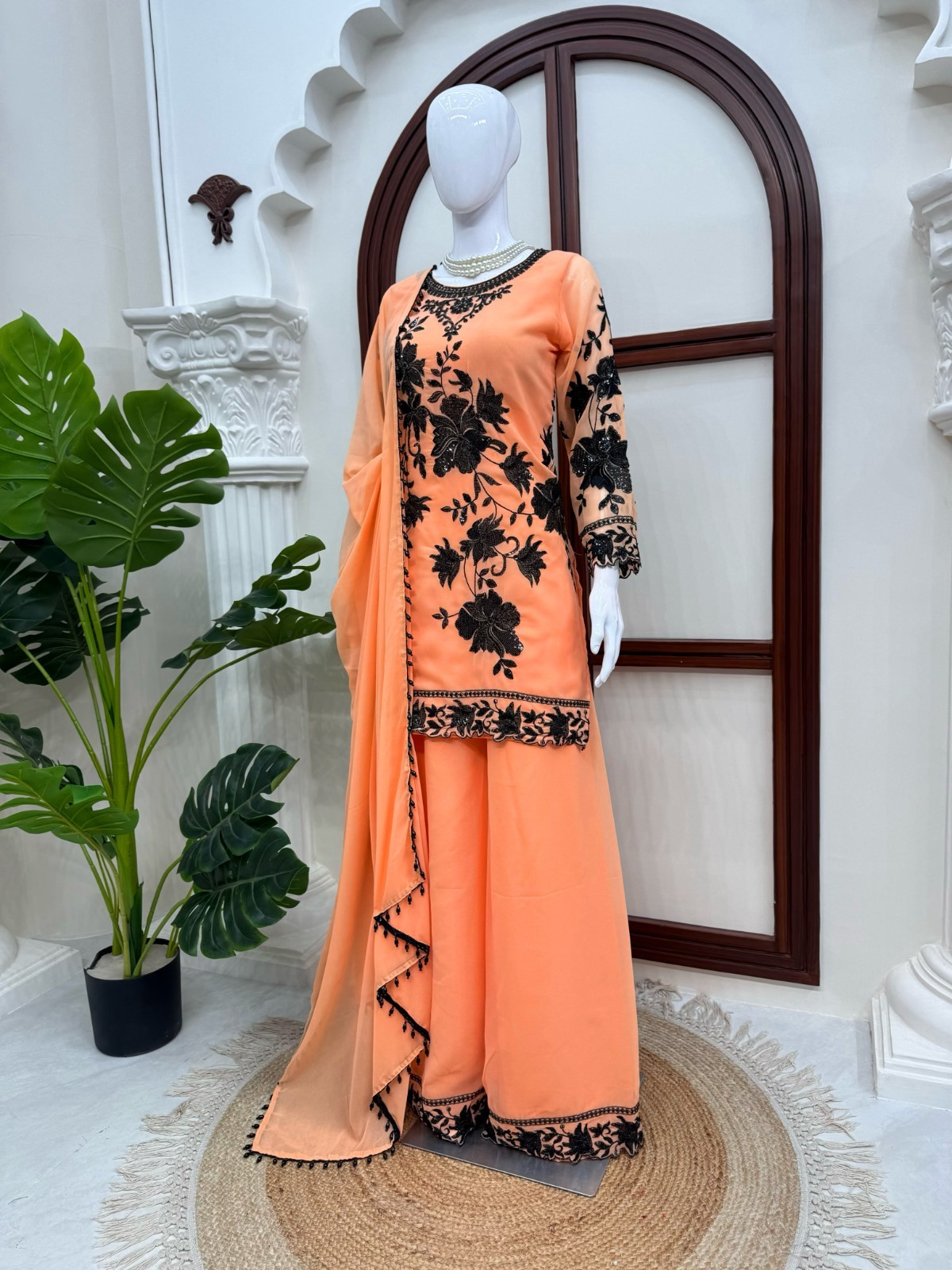 Designer Indian Pakistani top plazzo Bollywood Dress Party Wear Suit wedding