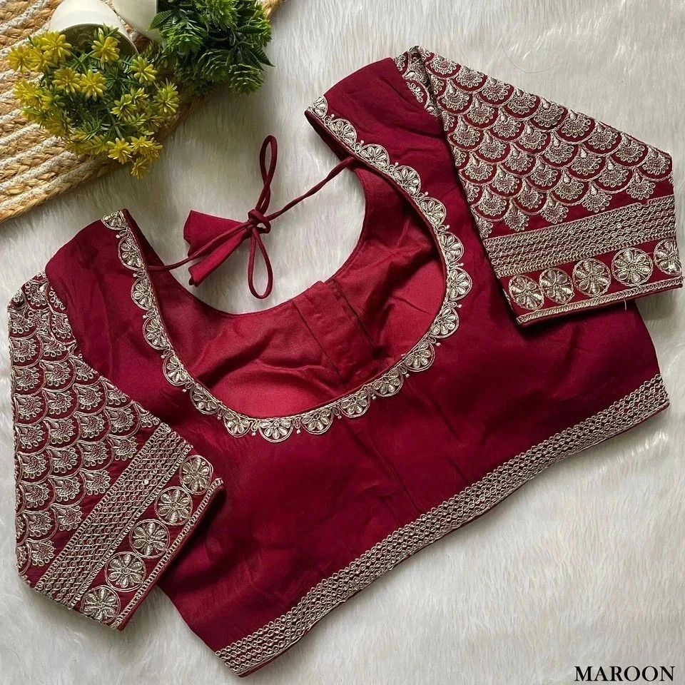 Saree Blouse Readymade Designer Sari Choli Indian Party Wear Bollywood Dress