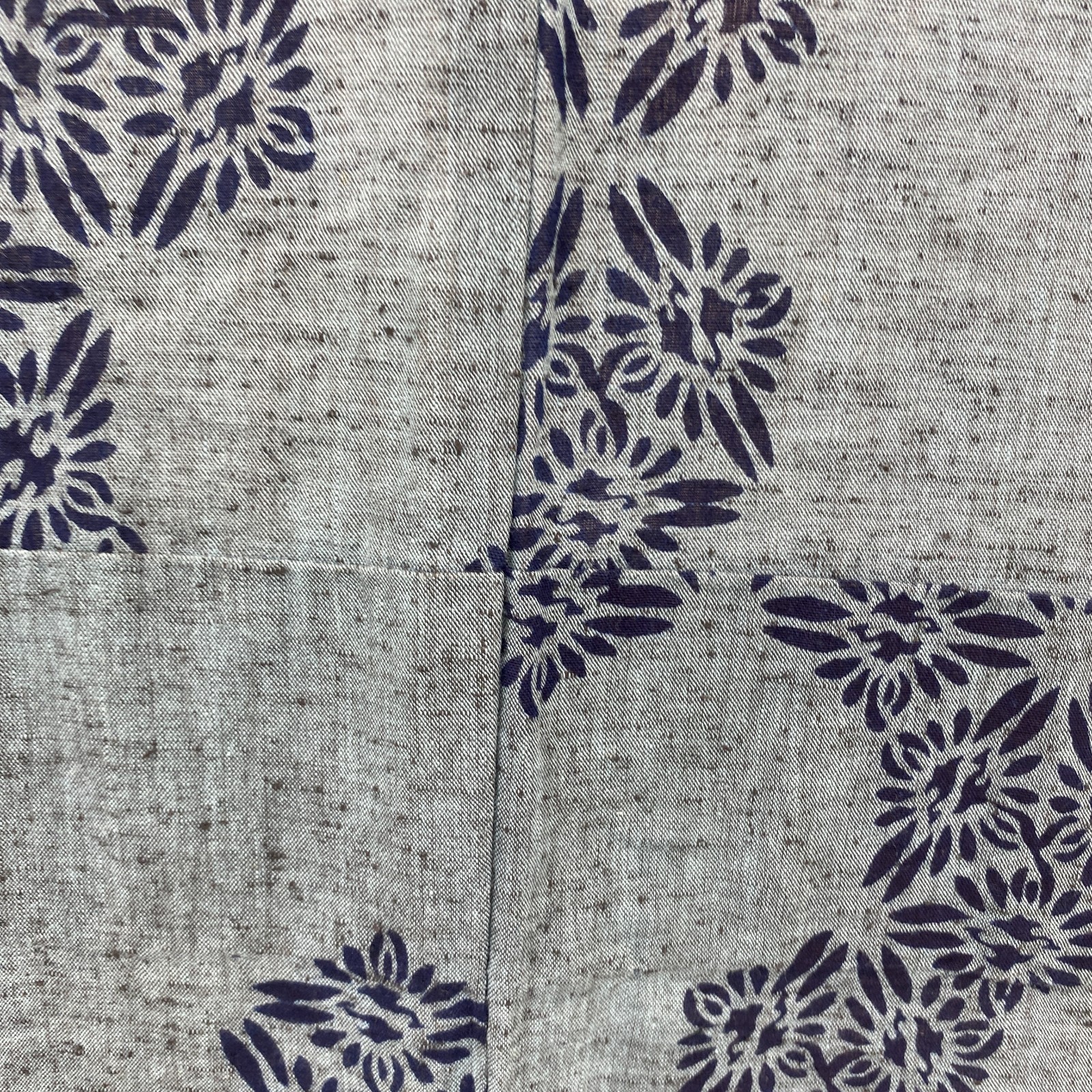 Japanese Vintage Kimono Yukata Blue No Lining Traditional Authentic Length 58 in