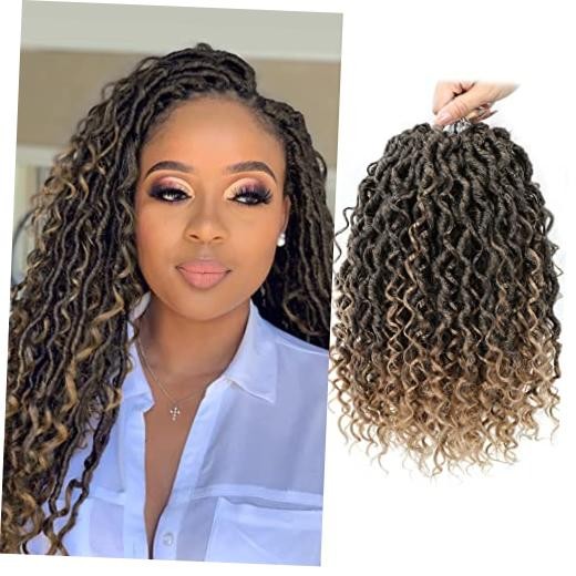Goddess Locs Crochet Hair 12 Inch, 8 Packs New Faux 12 Inch (Pack of 8) T27#