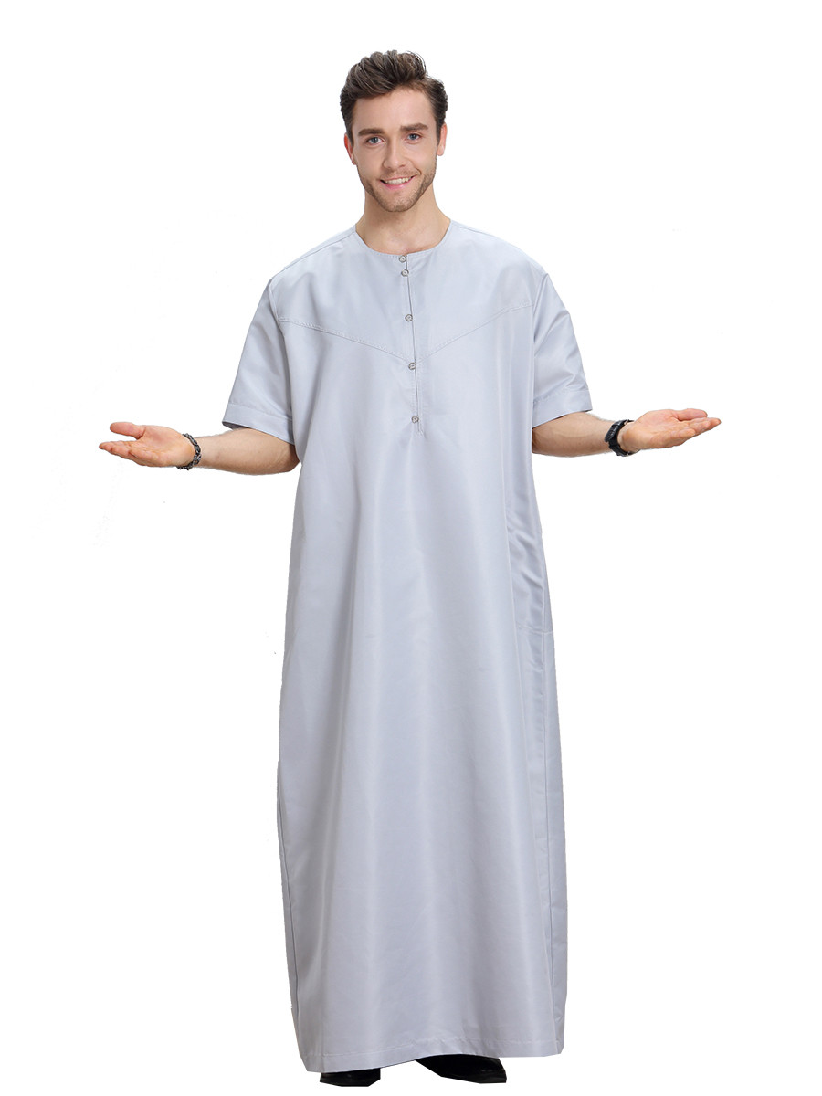 Muslim Abaya Thobe Dishdasha Men Thawb Jubba Thoub Daffah Kaftan Robe Arab Dress